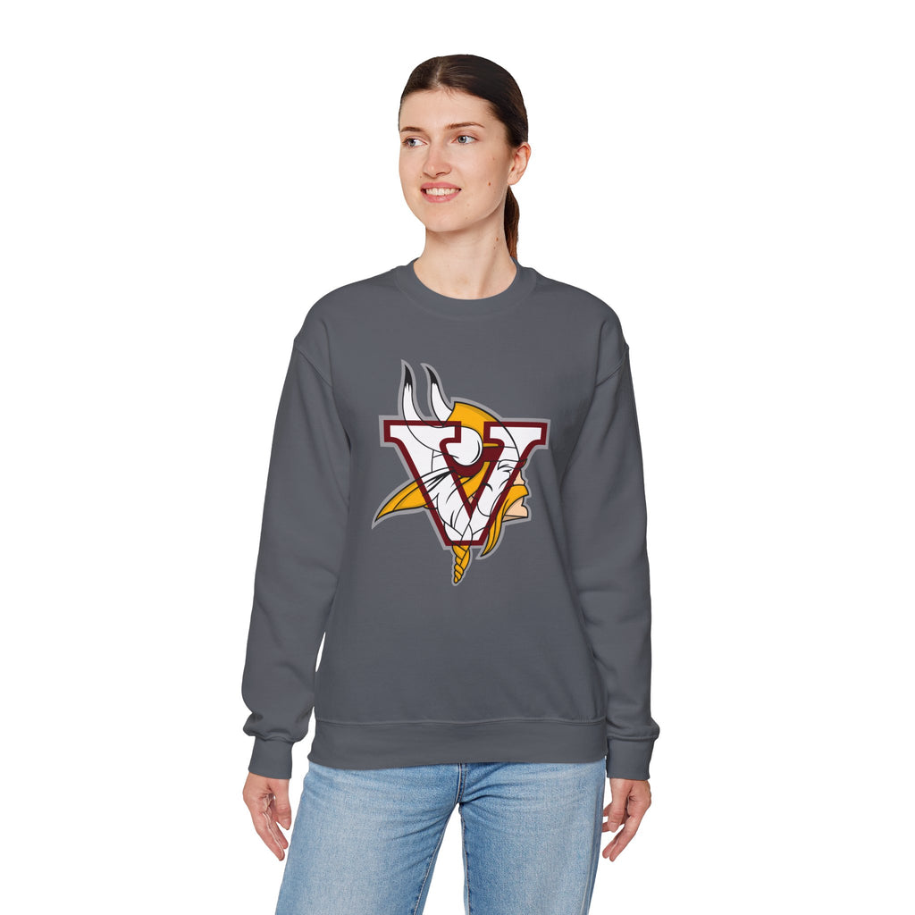 Valley Vikings Classic Logo Spirit Fleece Crewneck Sweatshirt