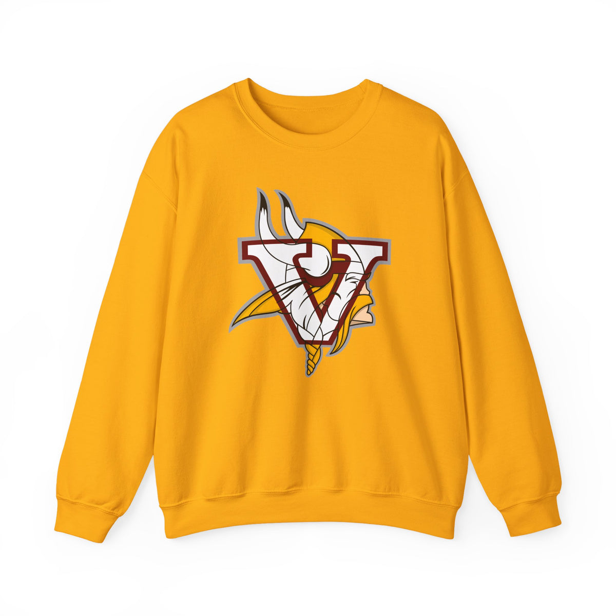 Valley Vikings Classic Logo Spirit Fleece Crewneck Sweatshirt