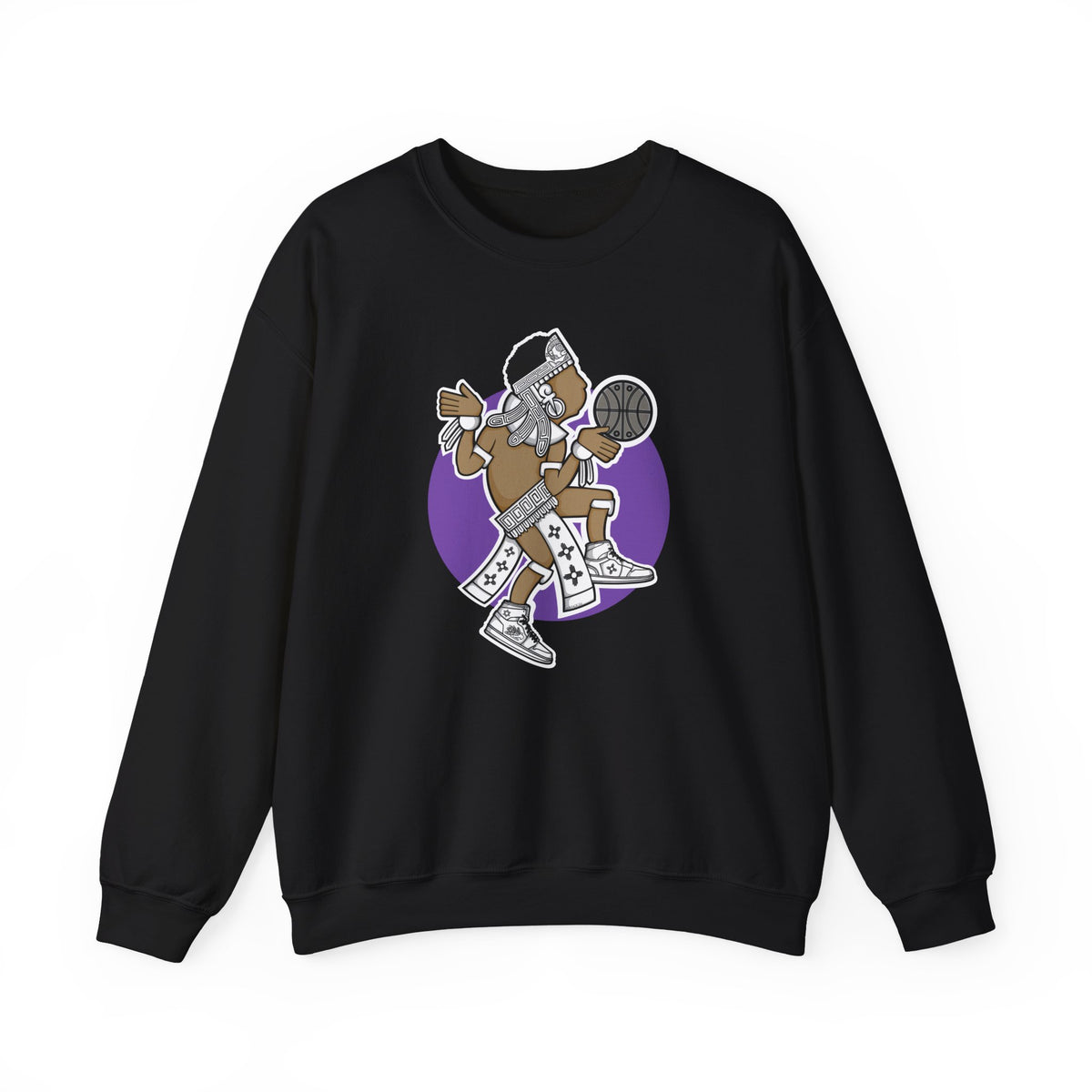 Aztec Hooper (Purple) – Original Aztec Wear Basketball Fleece Crewneck Sweatshirt