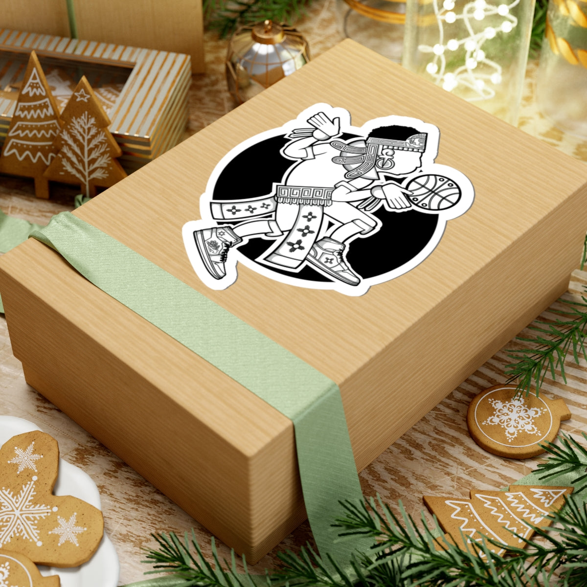 Aztec Hooper (Black & White) – Original Aztec Wear Vinyl Kiss-Cut Sticker