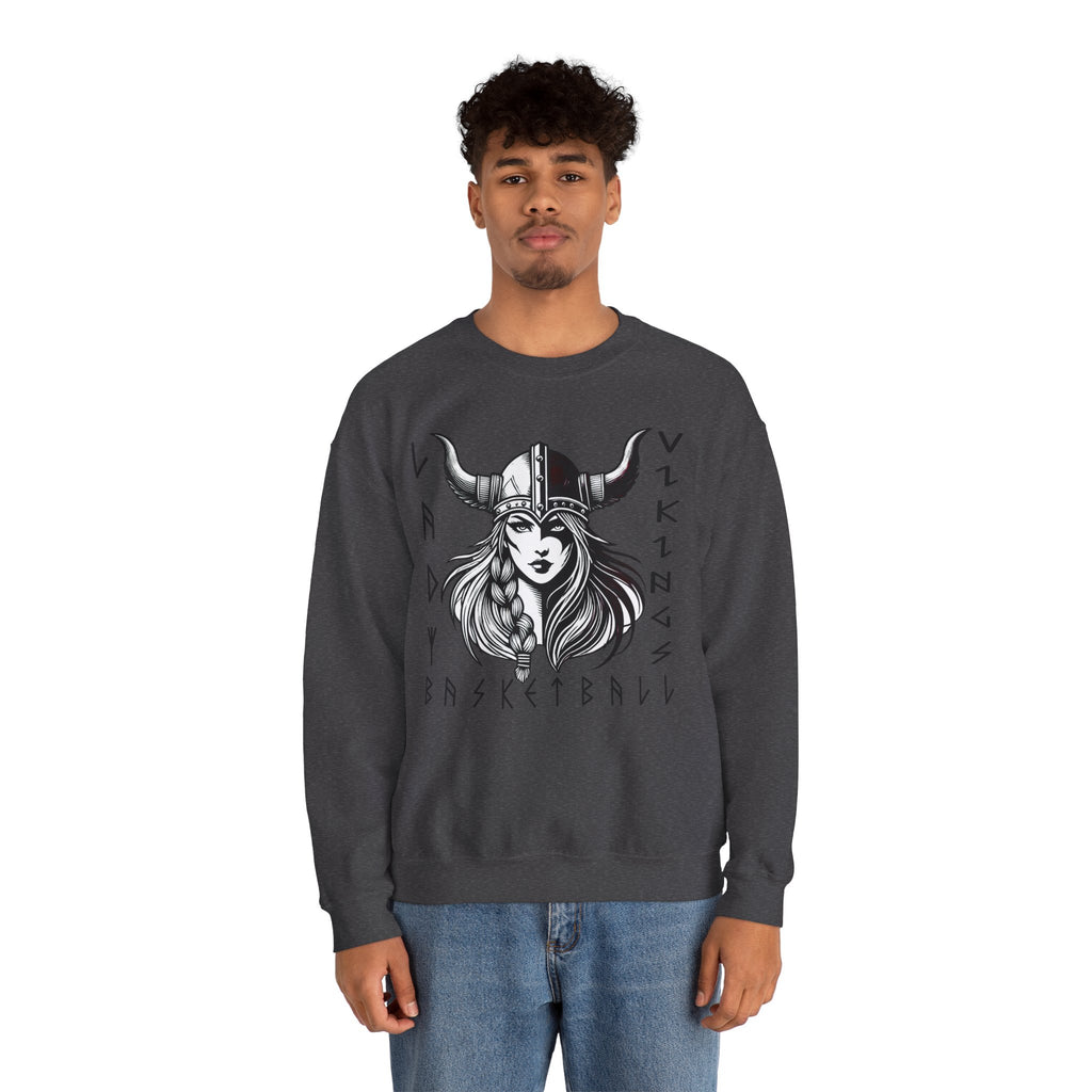 Valley Lady Vikings Basketball Norse Warrior Spirit Fleece Crewneck Sweatshirt