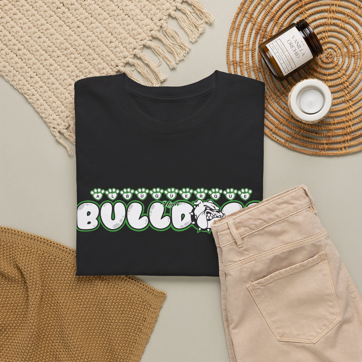 Albuquerque Bulldogs Retro Bubble Letter Spirit T-Shirt