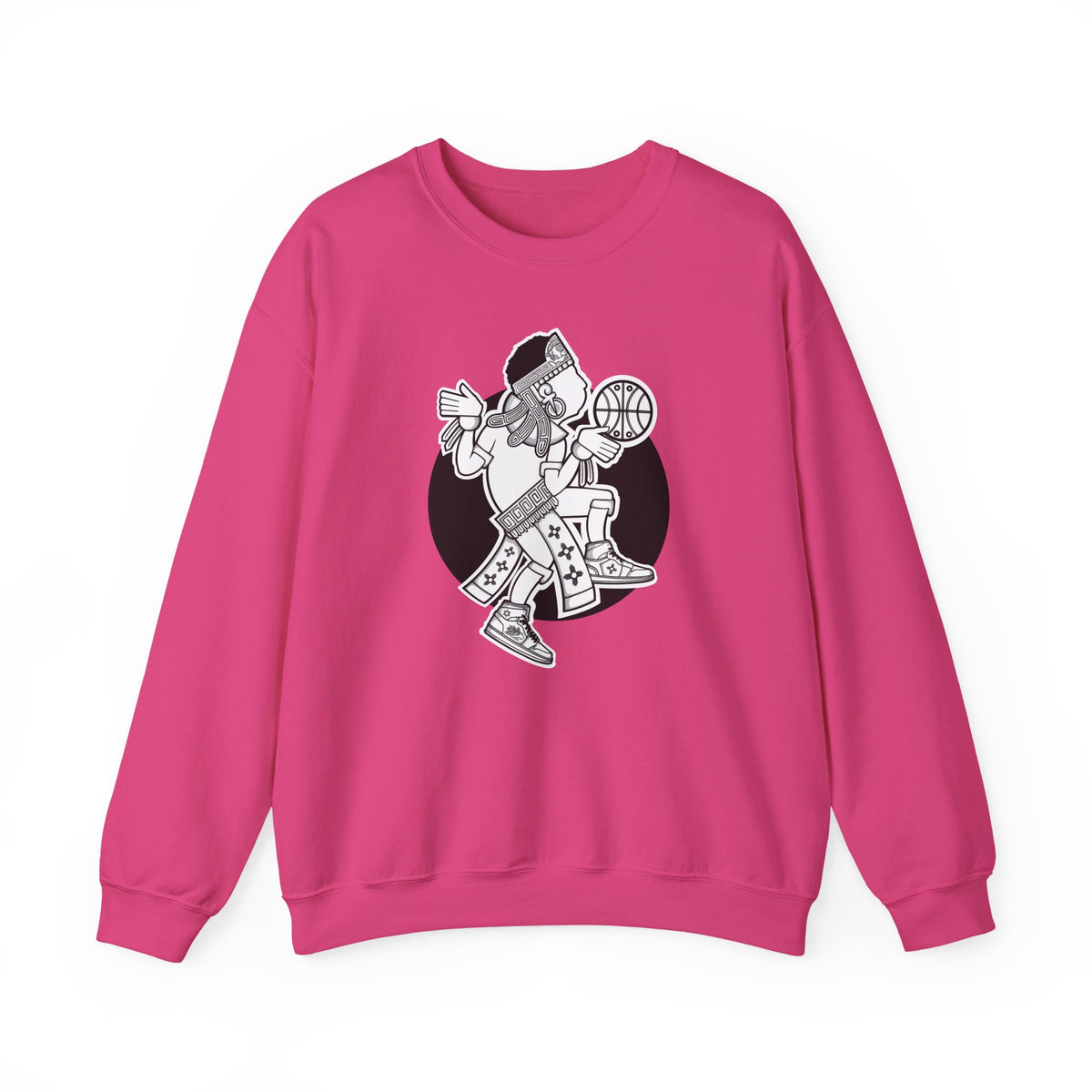 Aztec Hooper (Black & White) – Original Aztec Wear Basketball Fleece Crewneck Sweatshirt