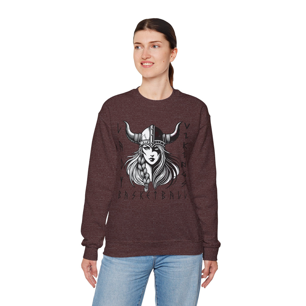 Valley Lady Vikings Basketball Norse Warrior Spirit Fleece Crewneck Sweatshirt