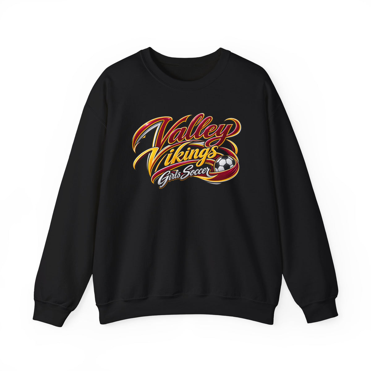 Valley Vikings Girls Soccer Spirit Fleece Crewneck Sweatshirt