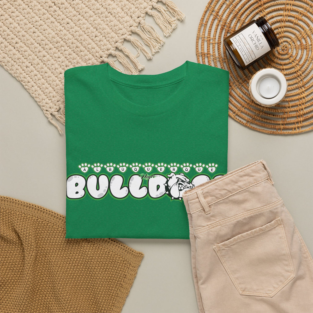 Albuquerque Bulldogs Retro Bubble Letter Spirit T-Shirt