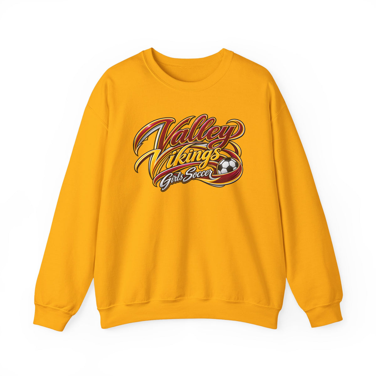 Valley Vikings Girls Soccer Spirit Fleece Crewneck Sweatshirt