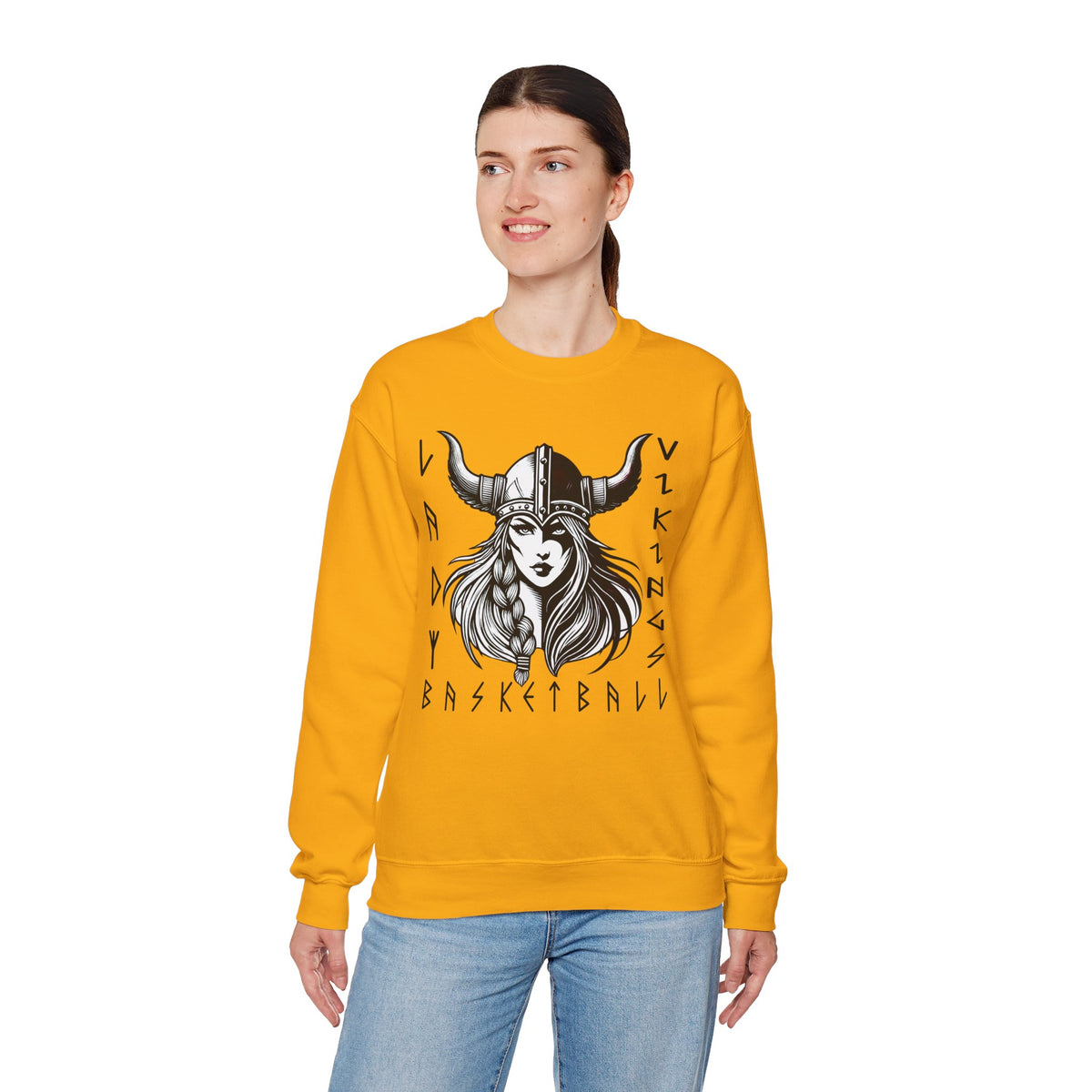 Valley Lady Vikings Basketball Norse Warrior Spirit Fleece Crewneck Sweatshirt