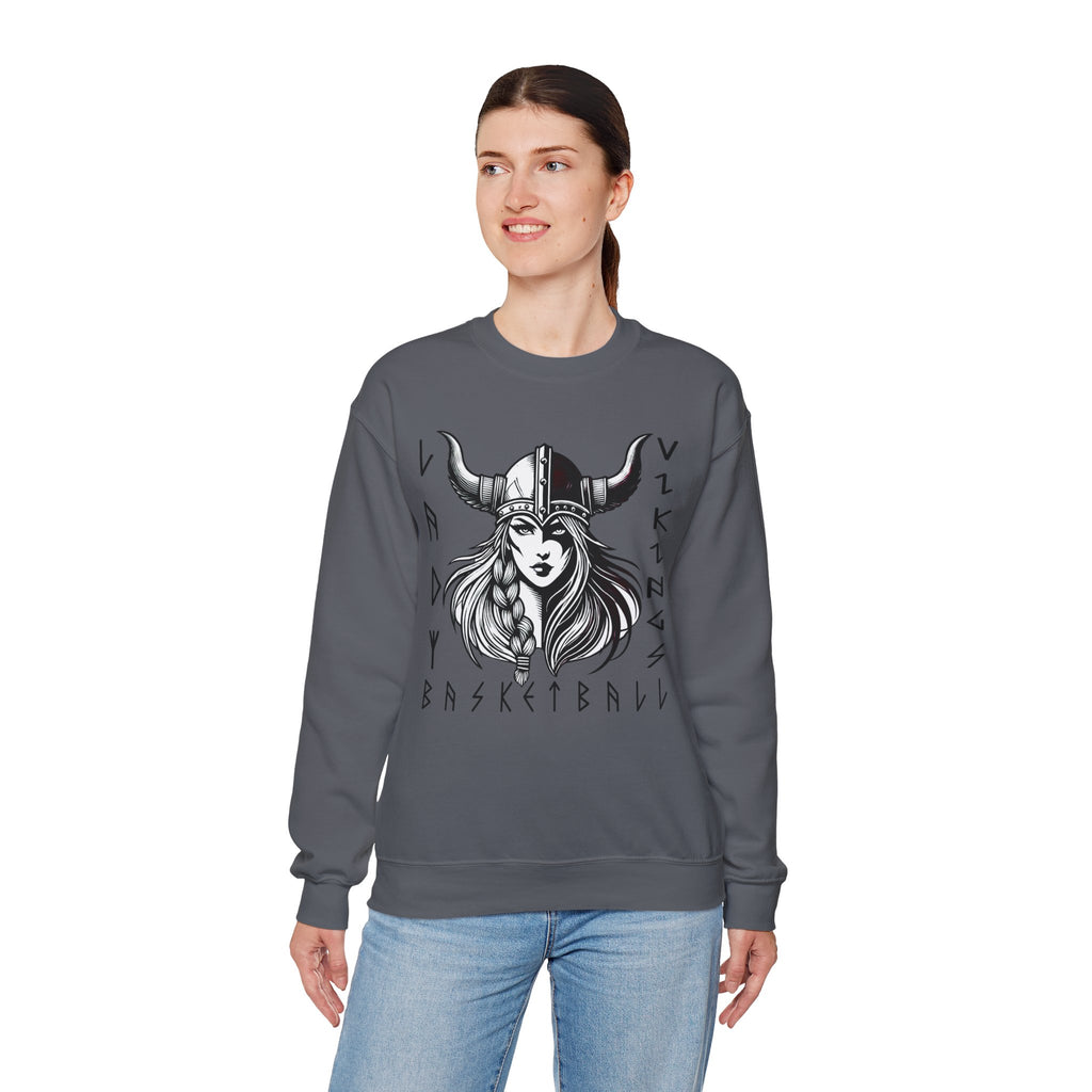 Valley Lady Vikings Basketball Norse Warrior Spirit Fleece Crewneck Sweatshirt