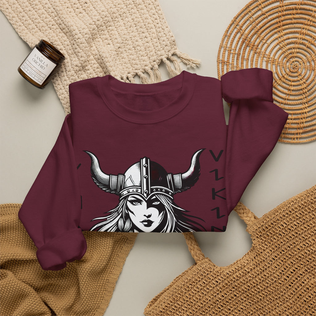 Valley Lady Vikings Basketball Norse Warrior Spirit Fleece Crewneck Sweatshirt