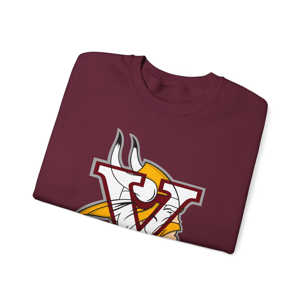 Valley Vikings Classic Logo Spirit Fleece Crewneck Sweatshirt
