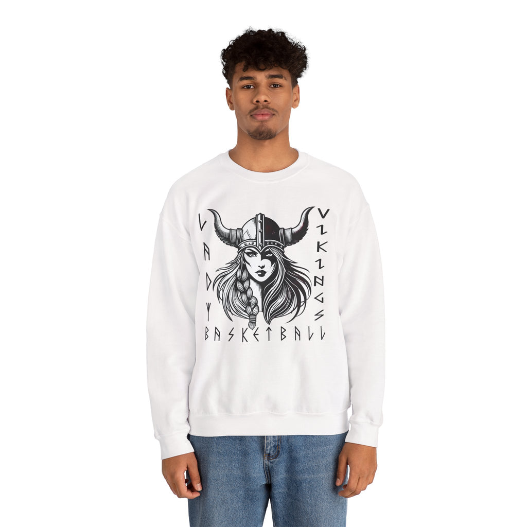Valley Lady Vikings Basketball Norse Warrior Spirit Fleece Crewneck Sweatshirt