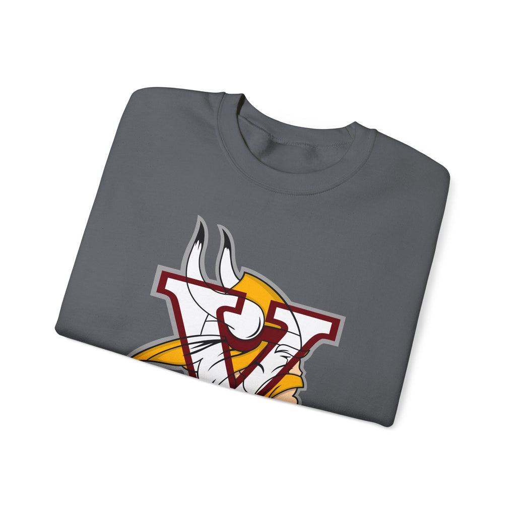 Valley Vikings Classic Logo Spirit Fleece Crewneck Sweatshirt