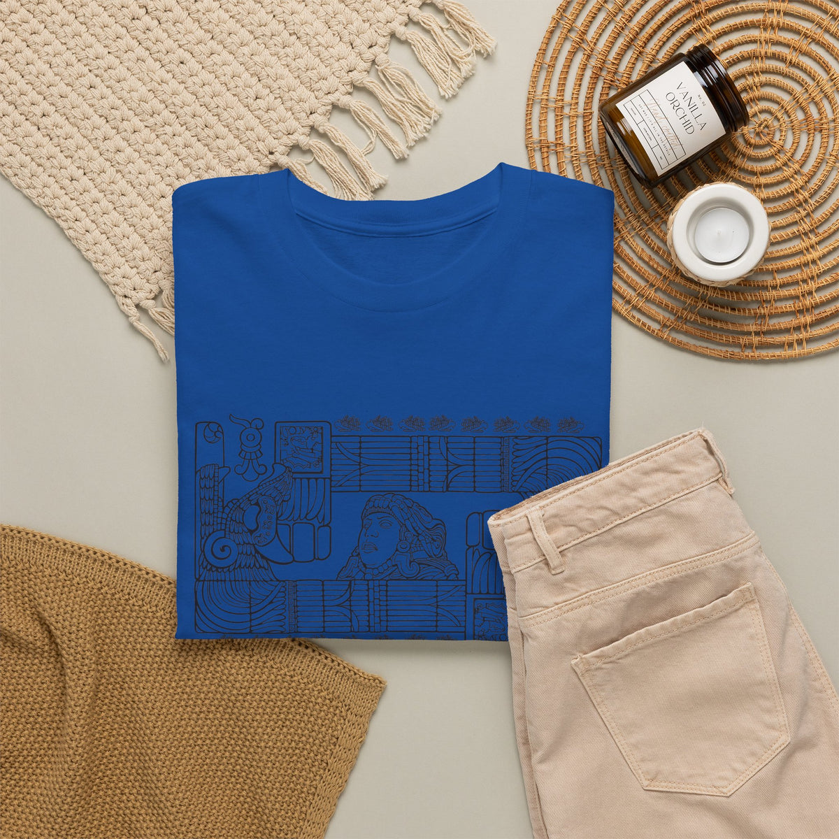 Aztec Wall (Black) – Original Hand-Drawn Aztec Wear T-Shirt