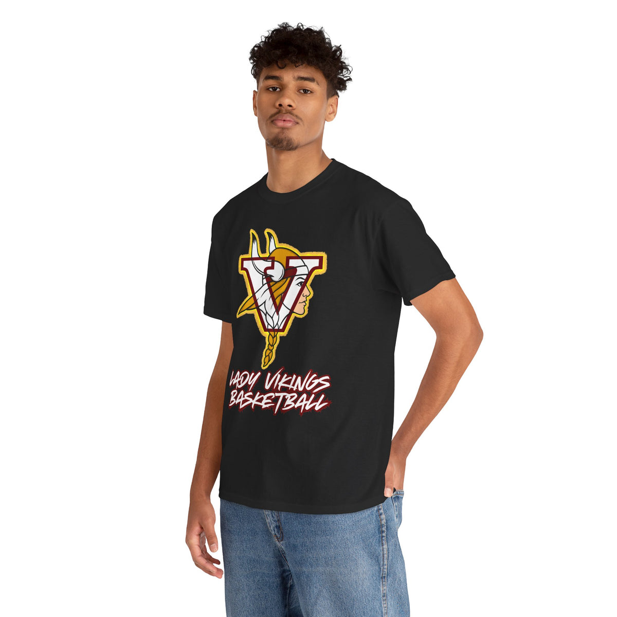 Valley Lady Vikings Basketball Classic Logo Spirit T-Shirt