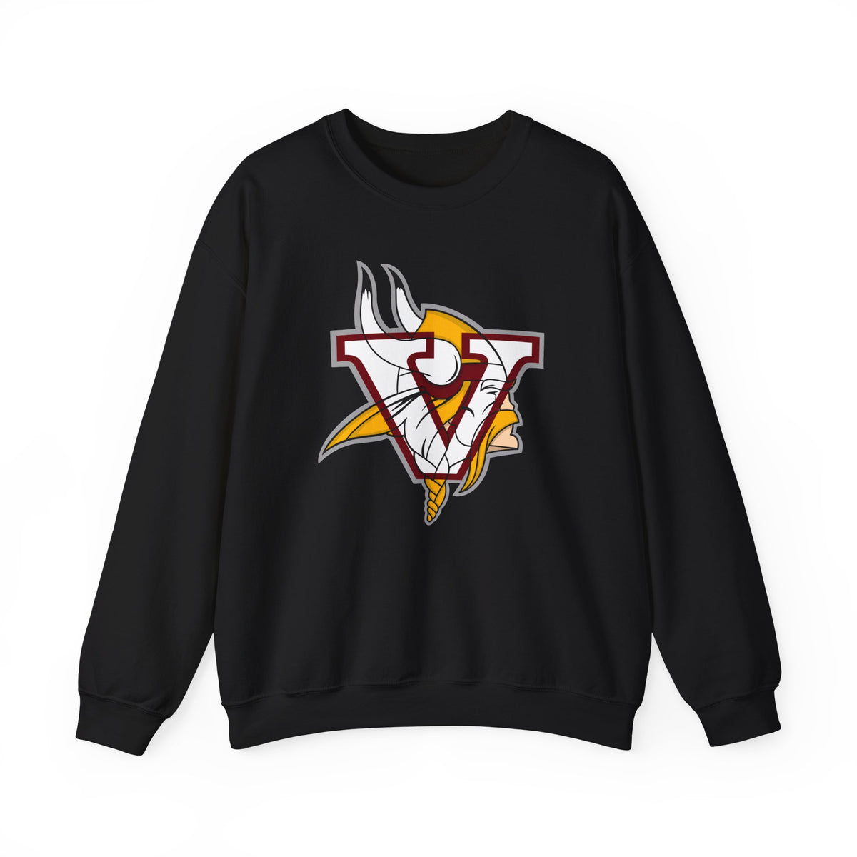 Valley Vikings Classic Logo Spirit Fleece Crewneck Sweatshirt