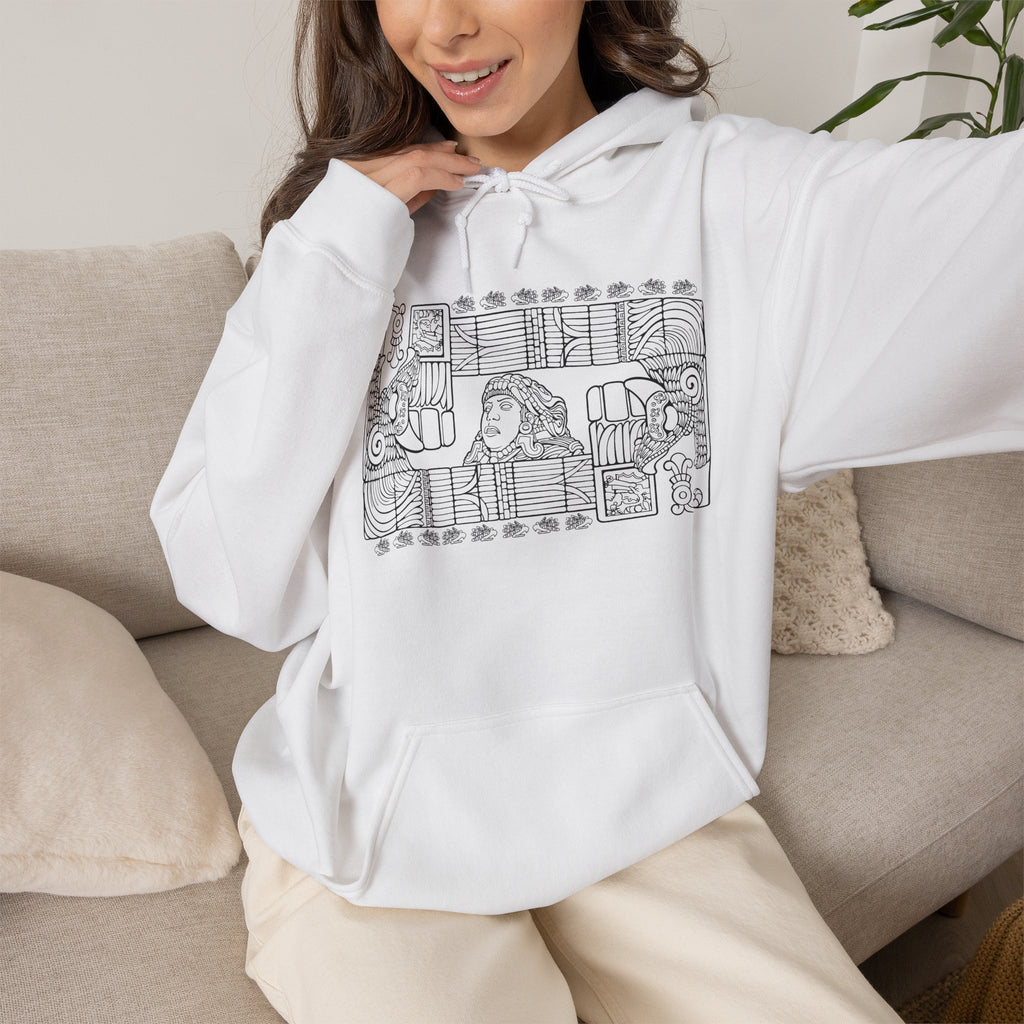 Aztec Wall (Black) – Original Hand-Drawn Aztec Wear Hoodie