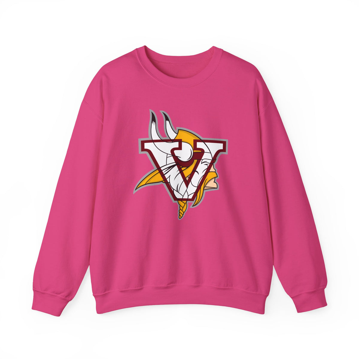 Valley Vikings Classic Logo Spirit Fleece Crewneck Sweatshirt