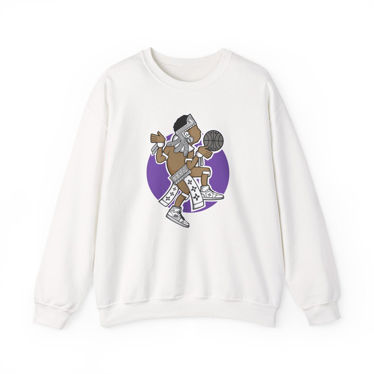 Aztec Hooper (Purple) – Original Aztec Wear Basketball Fleece Crewneck Sweatshirt