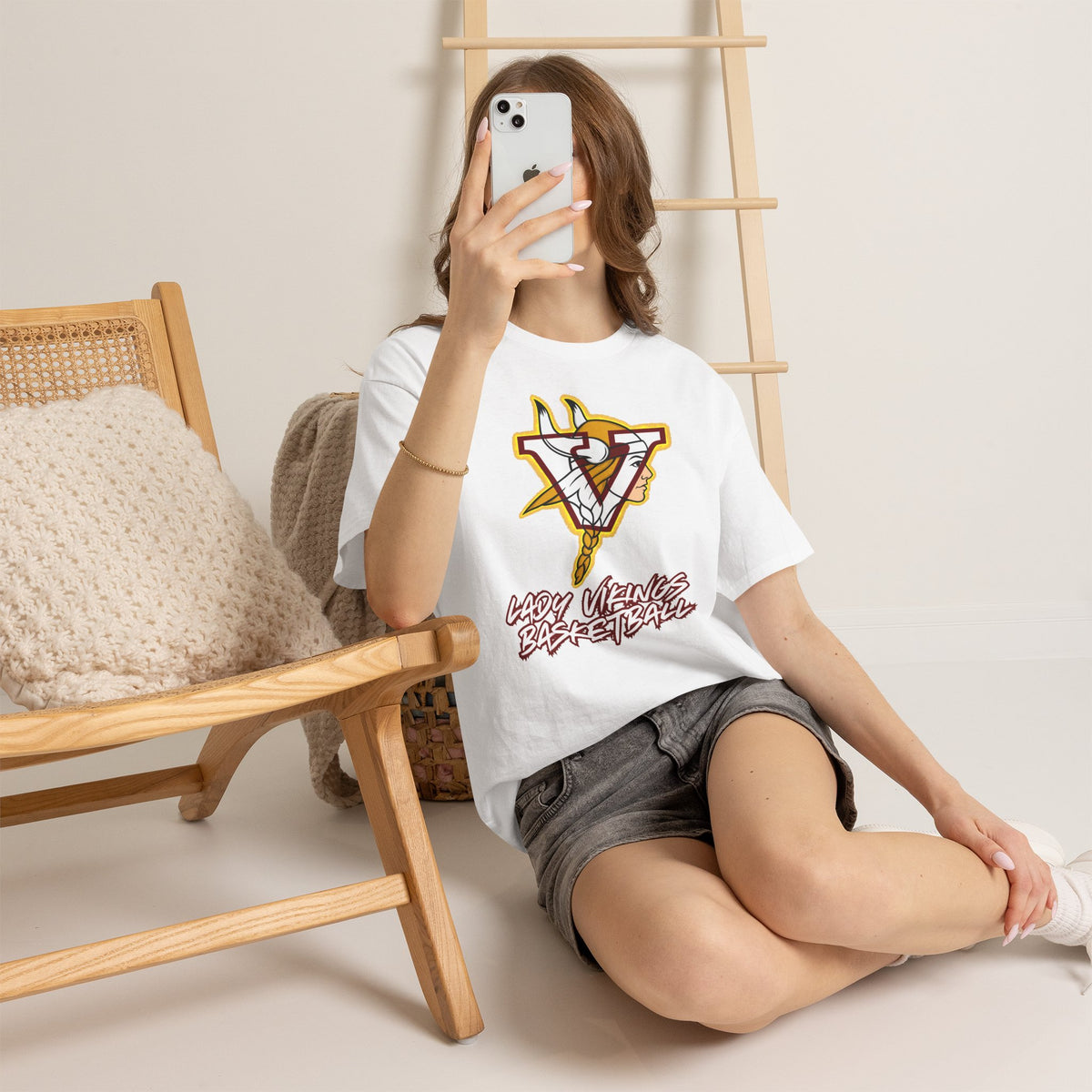 Valley Lady Vikings Basketball Classic Logo Spirit T-Shirt