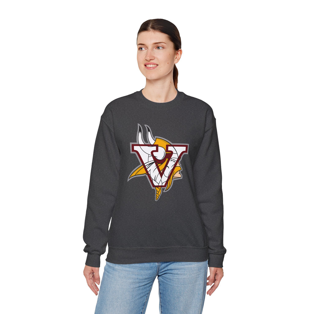 Valley Vikings Classic Logo Spirit Fleece Crewneck Sweatshirt