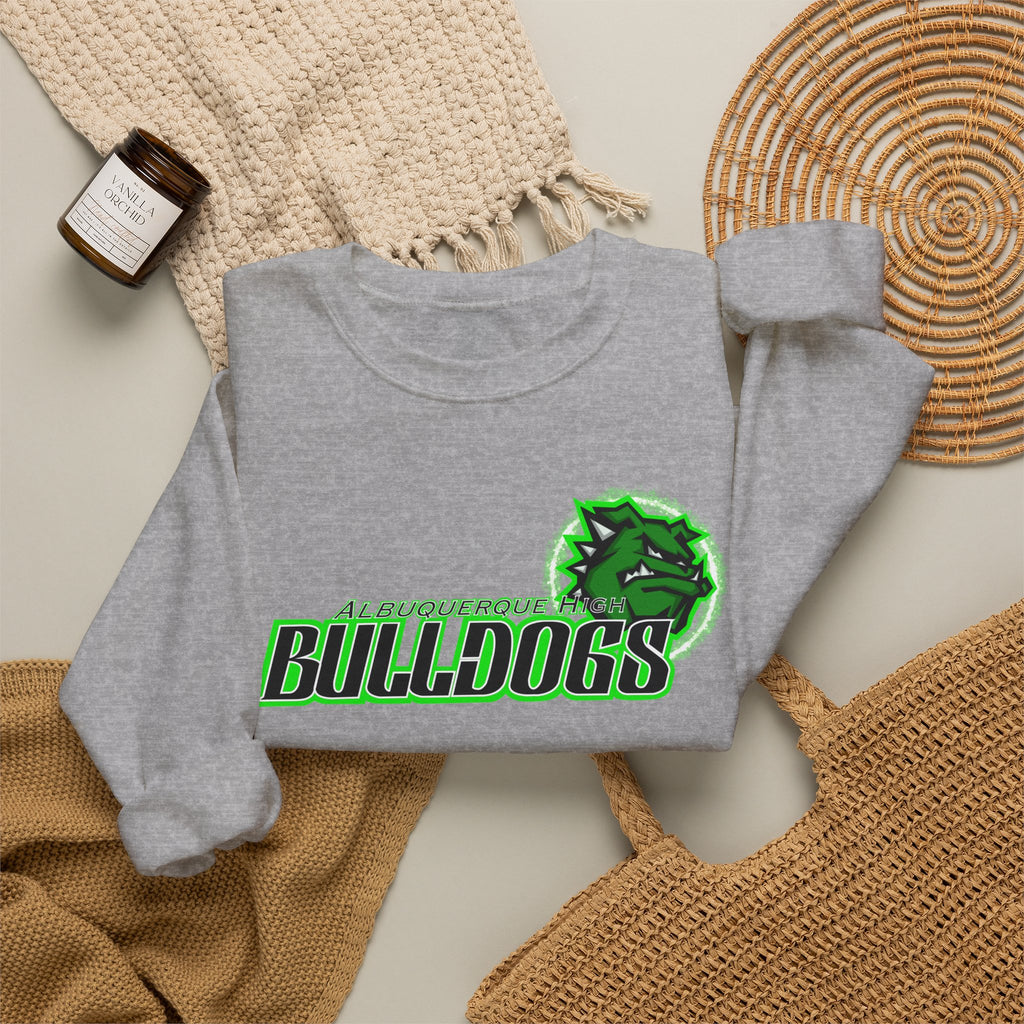 Albuquerque Bulldogs Athletic Mascot Spirit Fleece Crewneck Sweatshirt