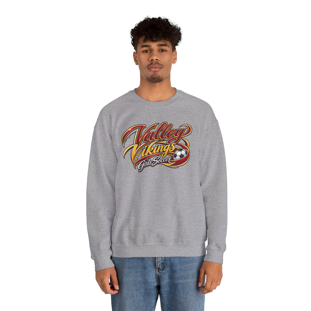 Valley Vikings Girls Soccer Spirit Fleece Crewneck Sweatshirt