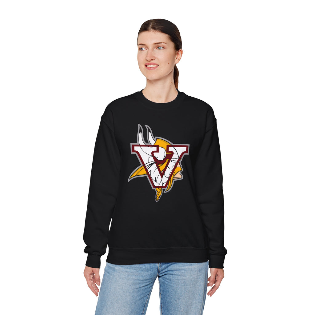 Valley Vikings Classic Logo Spirit Fleece Crewneck Sweatshirt