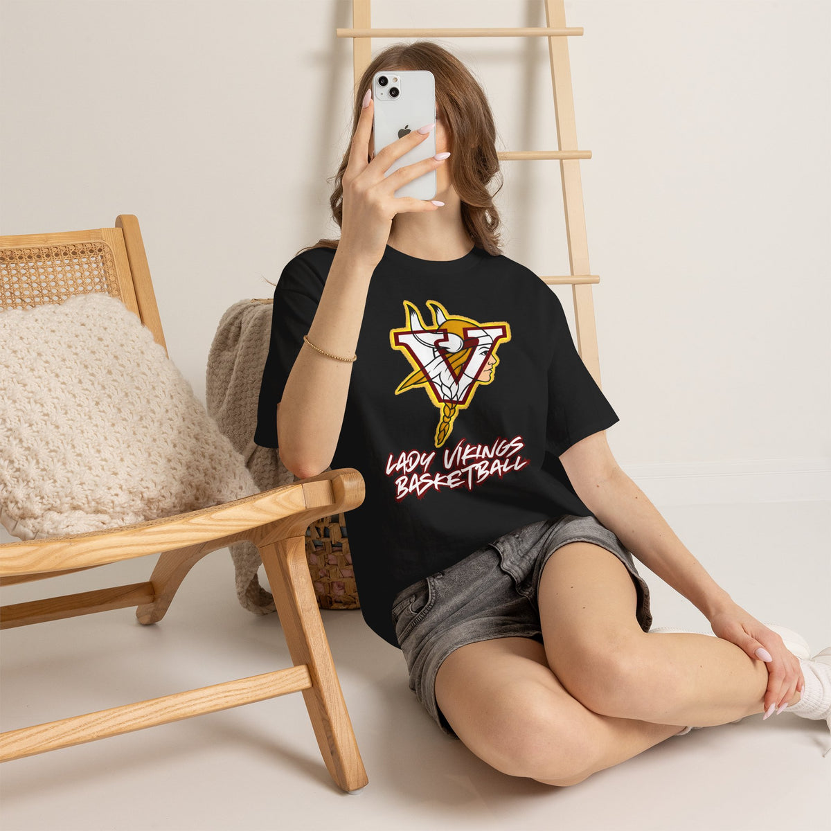 Valley Lady Vikings Basketball Classic Logo Spirit T-Shirt