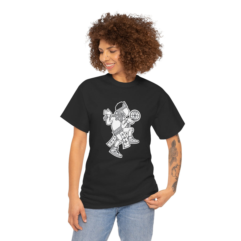 Aztec Hooper (Black & White) – Original Aztec Wear Basketball T-Shirt