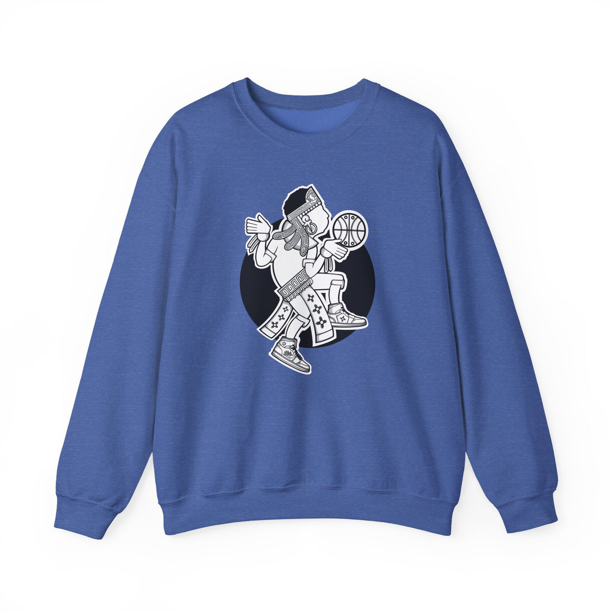 Aztec Hooper (Black & White) – Original Aztec Wear Basketball Fleece Crewneck Sweatshirt
