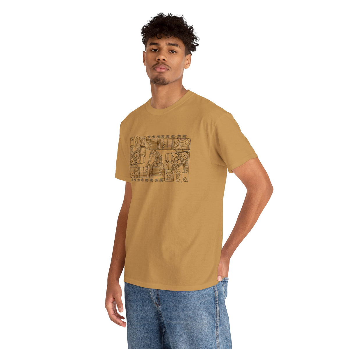 Aztec Wall (Black) – Original Hand-Drawn Aztec Wear T-Shirt