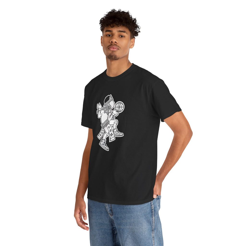 Aztec Hooper (Black & White) – Original Aztec Wear Basketball T-Shirt