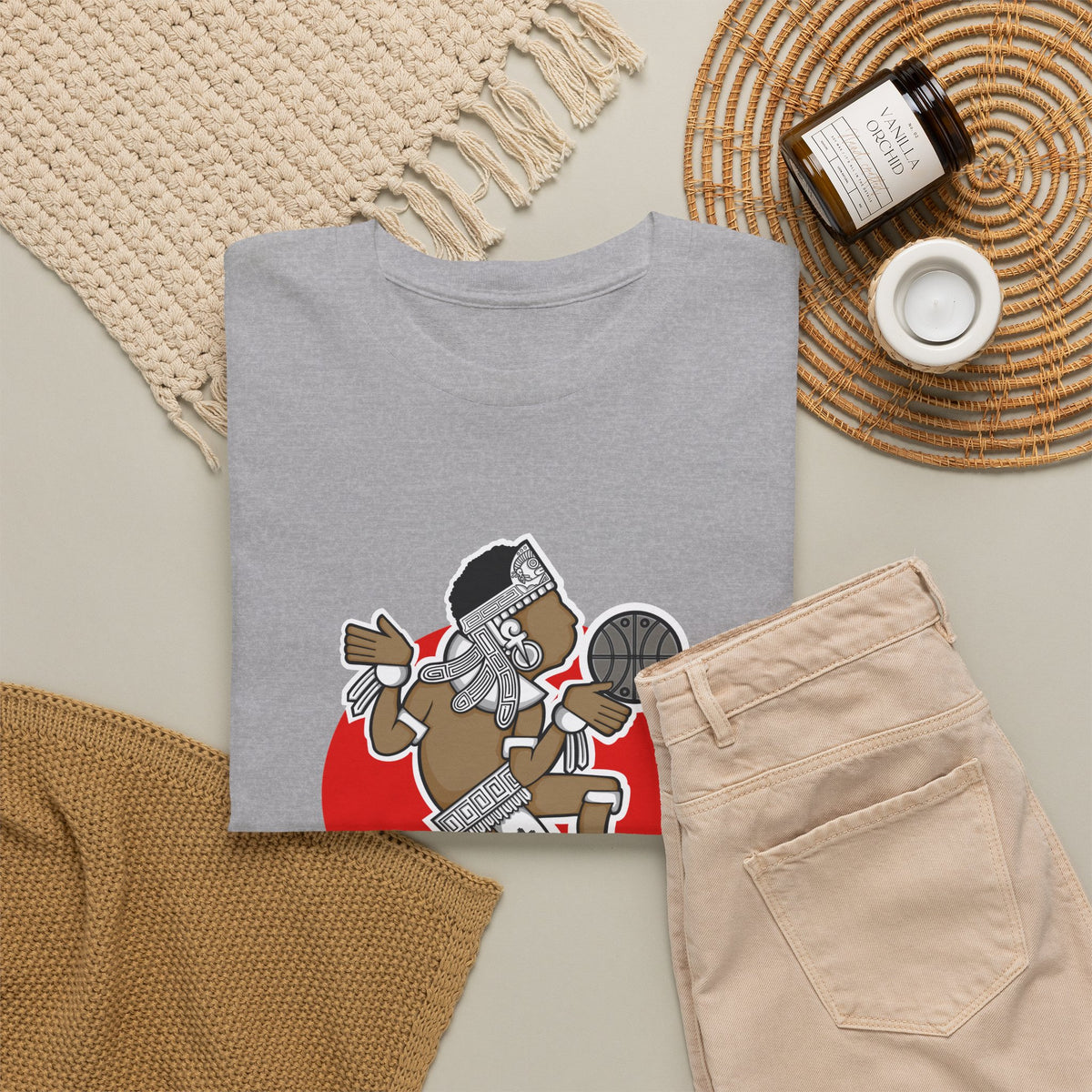 Aztec Hooper (Red) – Original Aztec Wear Basketball Spirit T-Shirt