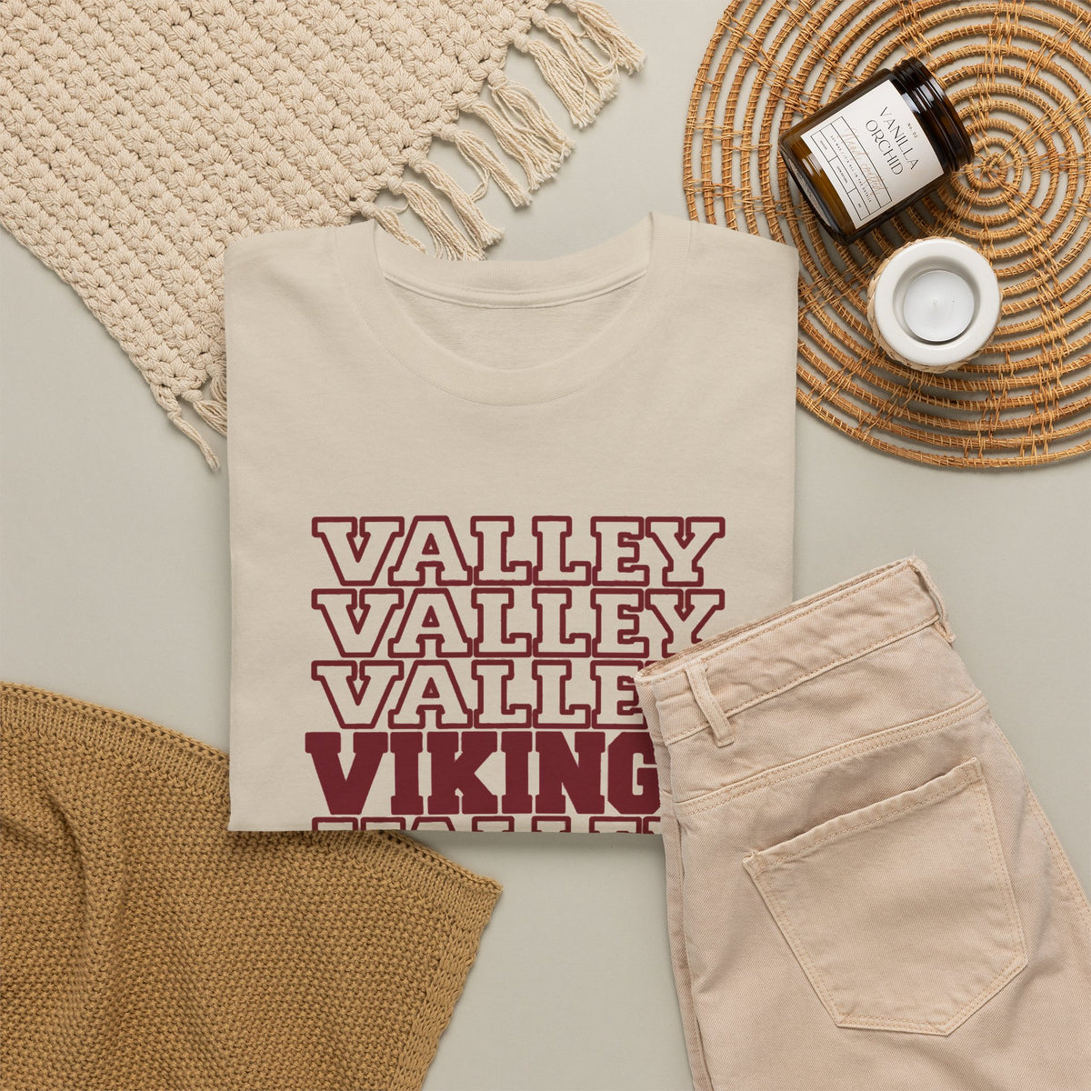 Valley Vikings Repeating Varsity Spirit T-Shirt