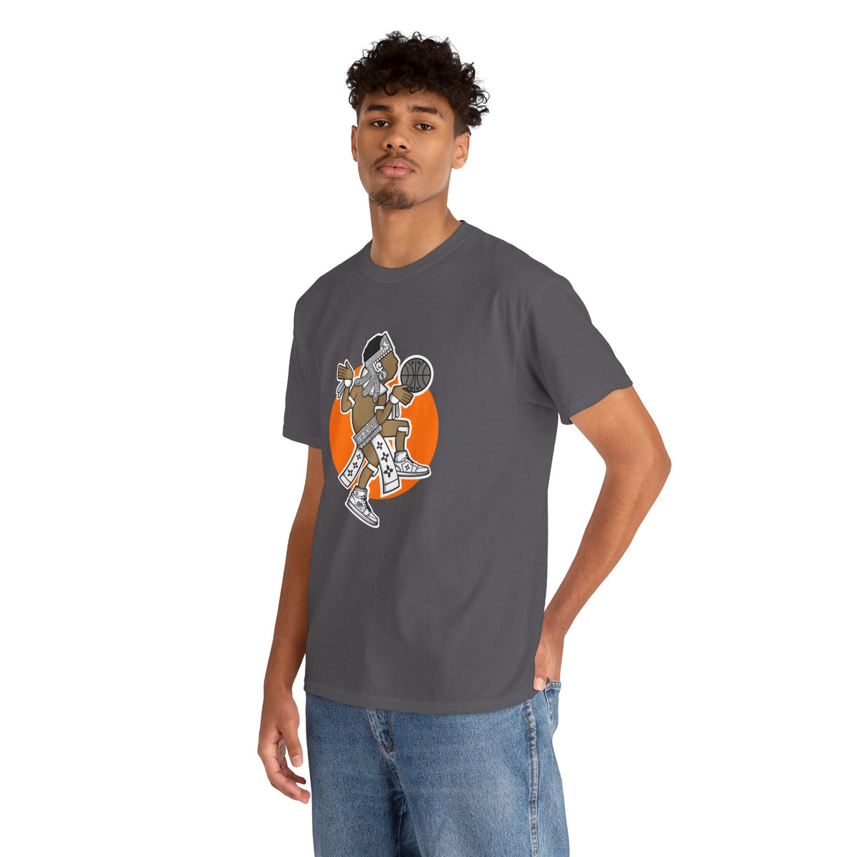Aztec Hooper (Orange) – Original Aztec Wear Basketball T-Shirt