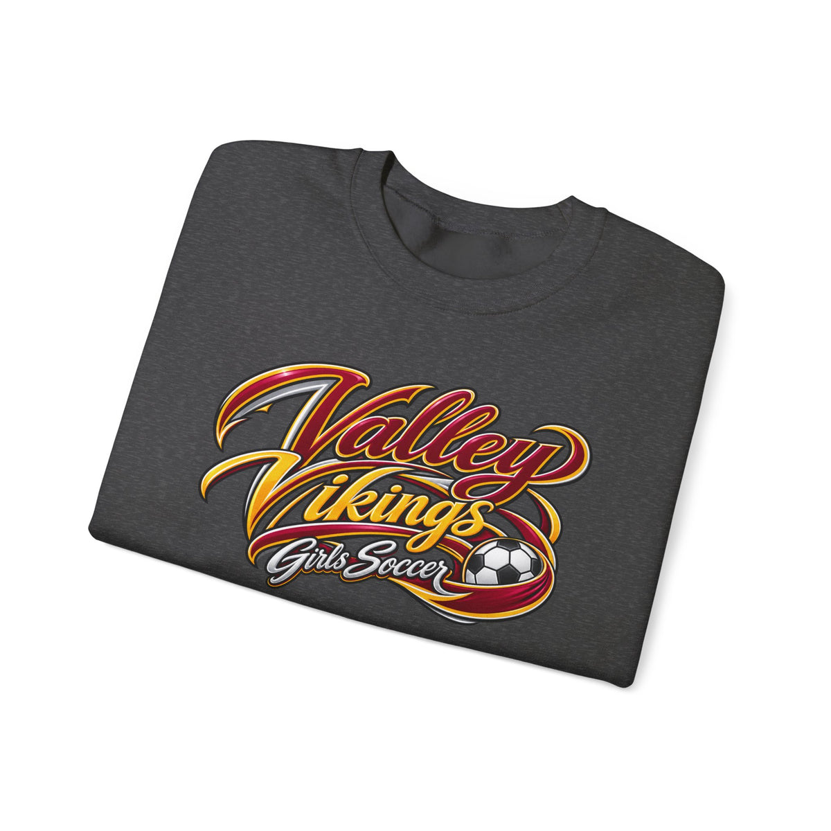 Valley Vikings Girls Soccer Spirit Fleece Crewneck Sweatshirt
