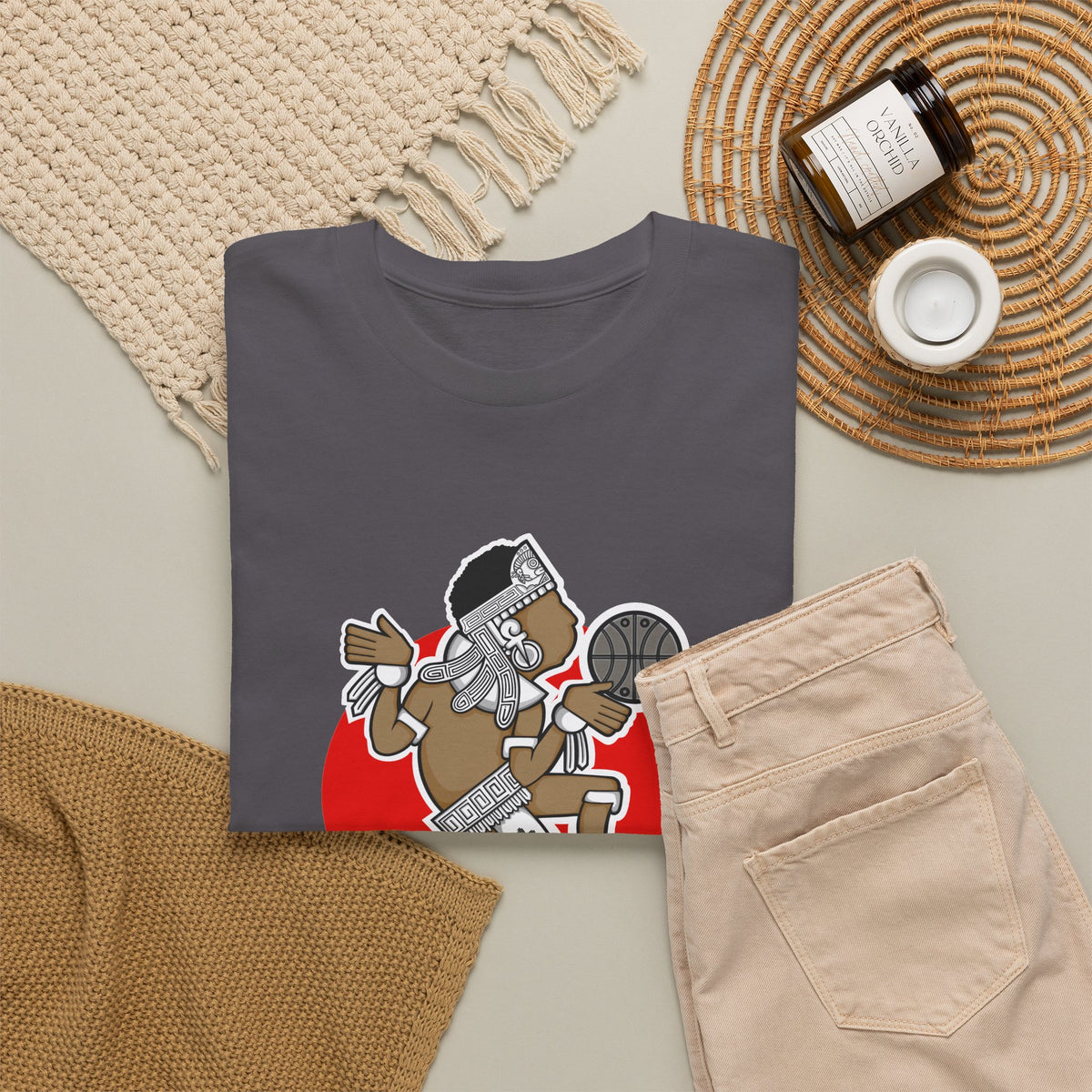 Aztec Hooper (Red) – Original Aztec Wear Basketball Spirit T-Shirt