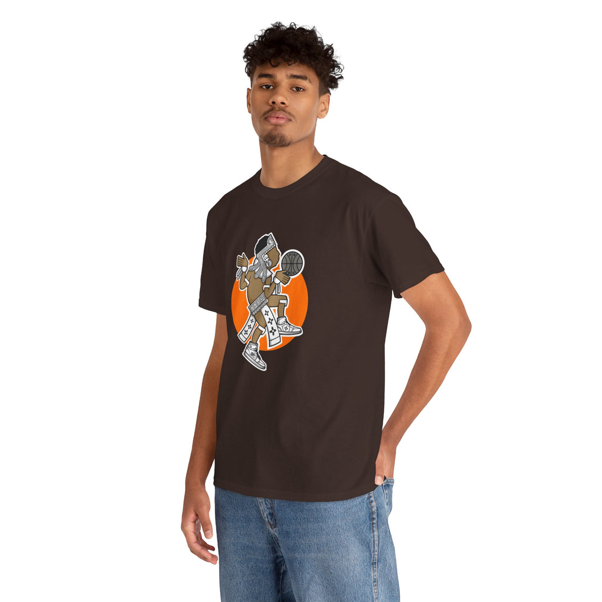 Aztec Hooper (Orange) – Original Aztec Wear Basketball T-Shirt