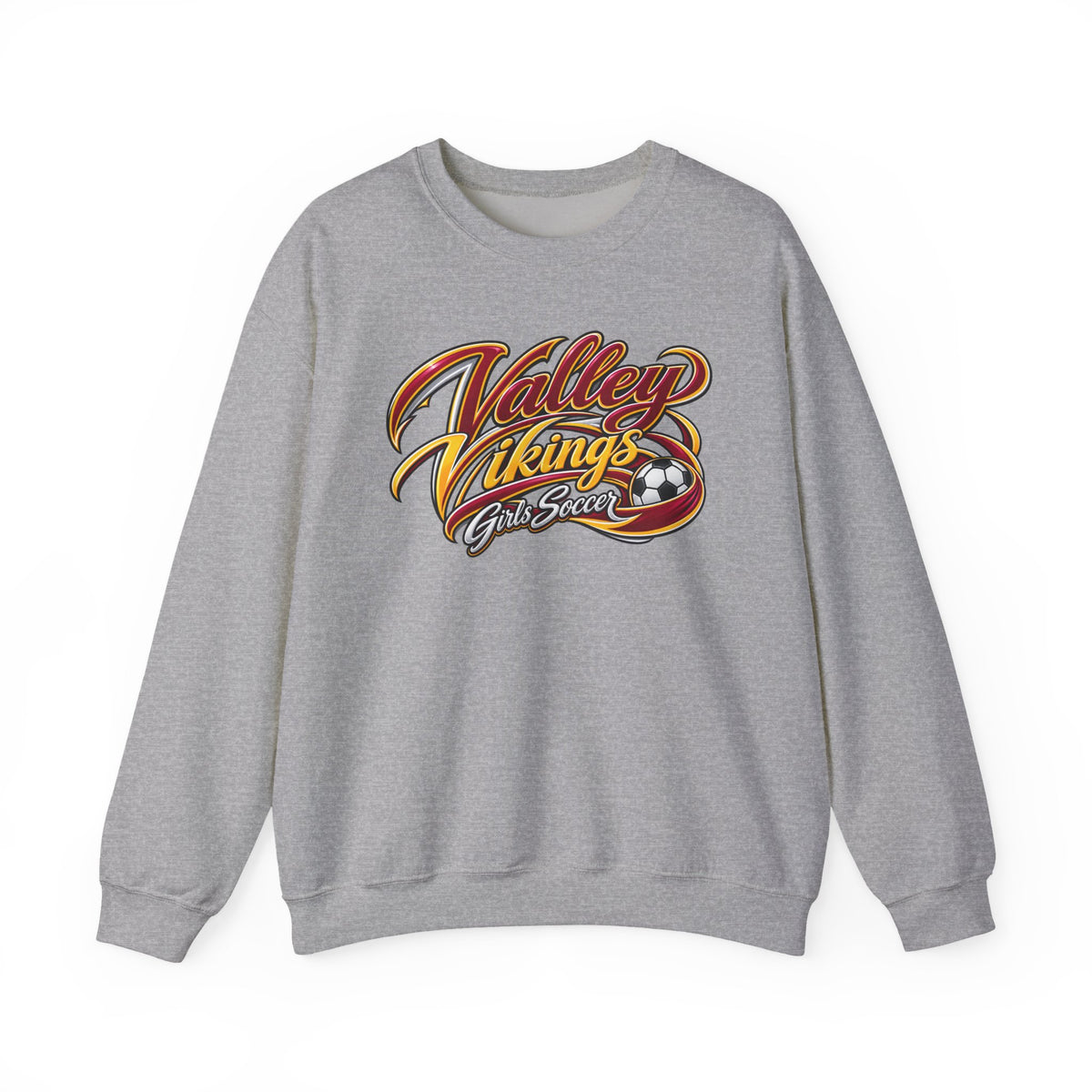 Valley Vikings Girls Soccer Spirit Fleece Crewneck Sweatshirt