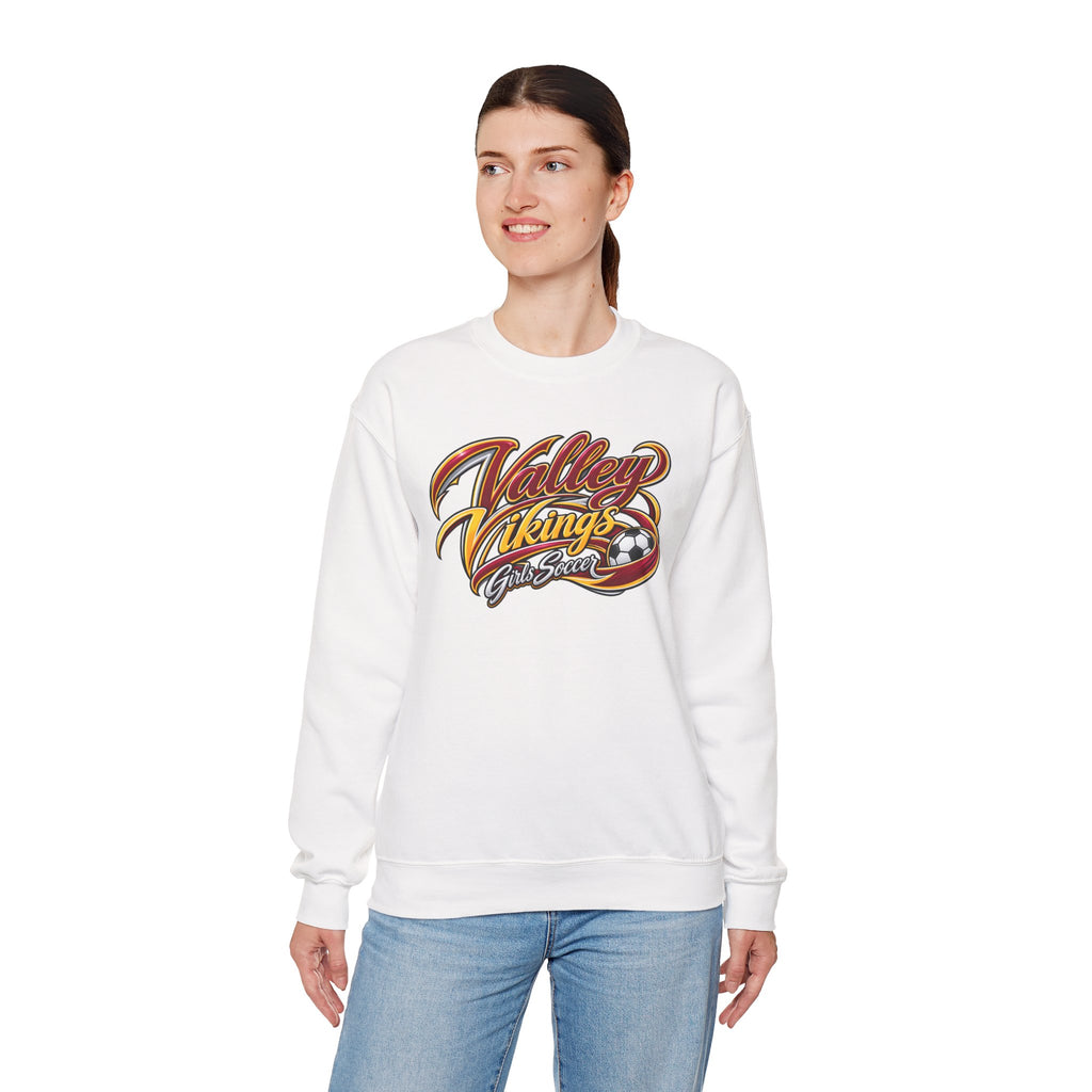 Valley Vikings Girls Soccer Spirit Fleece Crewneck Sweatshirt
