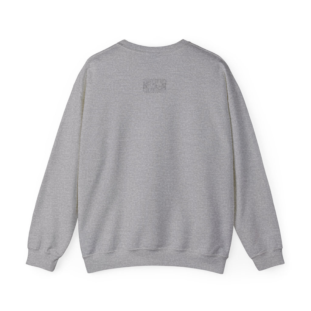 Aztec Wall (Black) – Original Hand-Drawn Aztec Wear Fleece Crewneck Sweatshirt