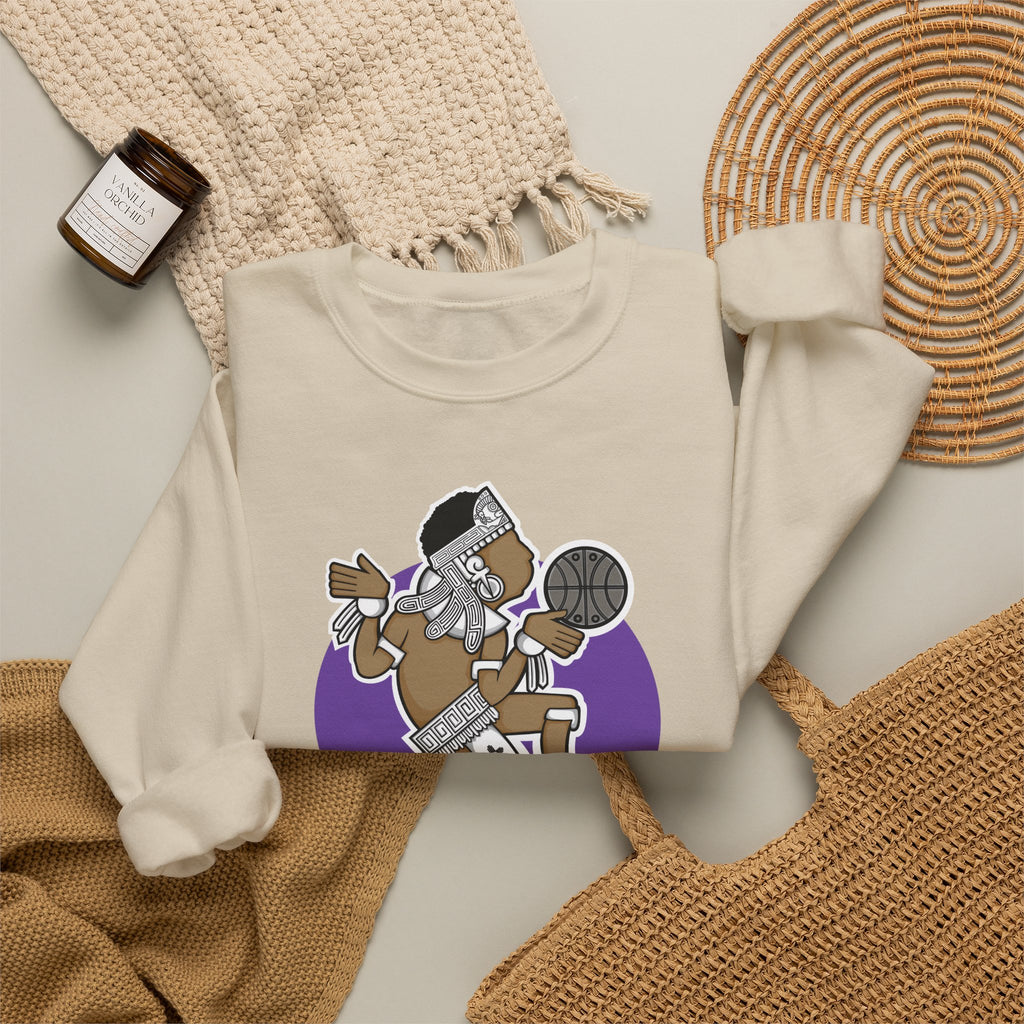 Aztec Hooper (Purple) – Original Aztec Wear Basketball Fleece Crewneck Sweatshirt