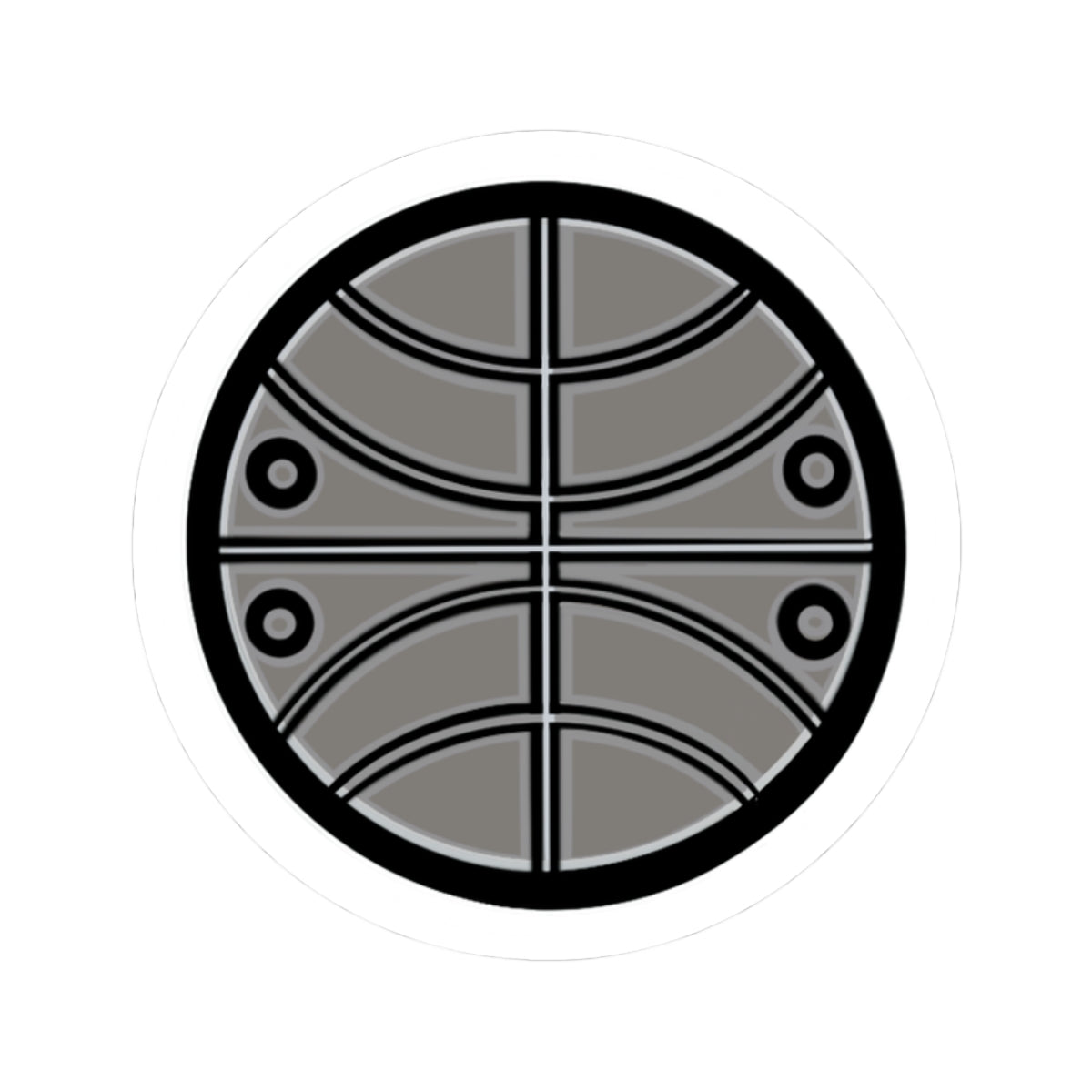 Aztec Basketball (Black & White) – Original Aztec Wear Vinyl Kiss-Cut Sticker