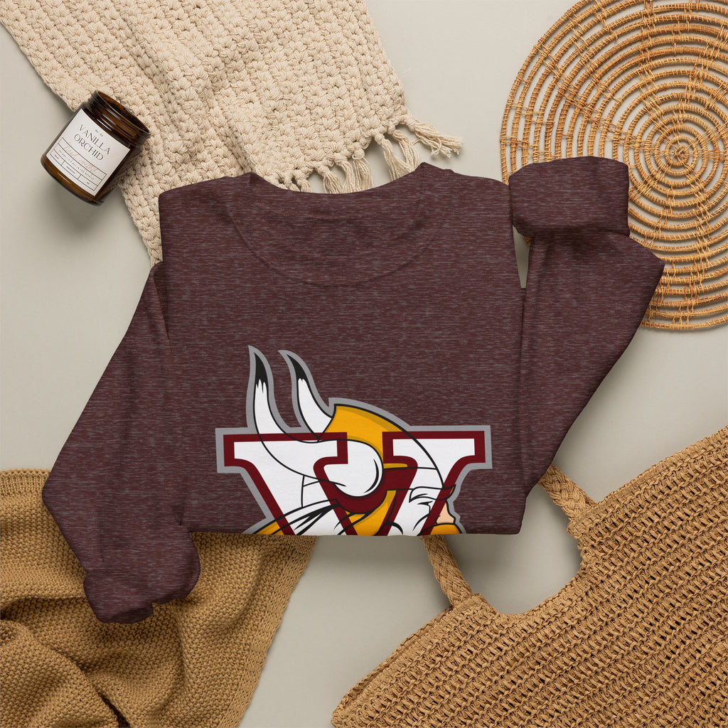 Valley Vikings Classic Logo Spirit Fleece Crewneck Sweatshirt