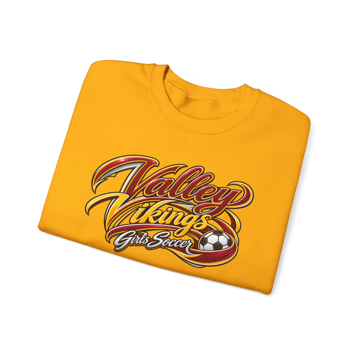 Valley Vikings Girls Soccer Spirit Fleece Crewneck Sweatshirt