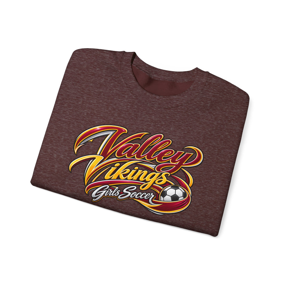 Valley Vikings Girls Soccer Spirit Fleece Crewneck Sweatshirt
