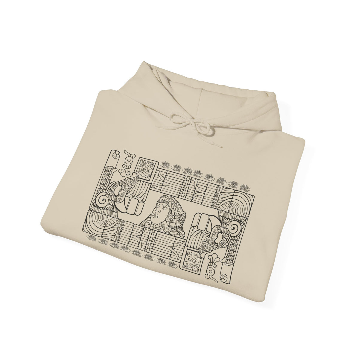 Aztec Wall (Black) – Original Hand-Drawn Aztec Wear Hoodie