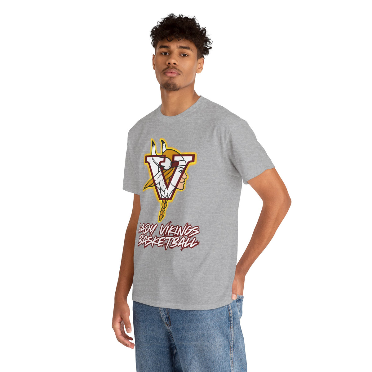 Valley Lady Vikings Basketball Classic Logo Spirit T-Shirt