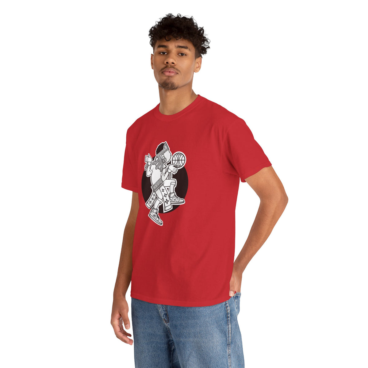 Aztec Hooper (Black & White) – Original Aztec Wear Basketball T-Shirt